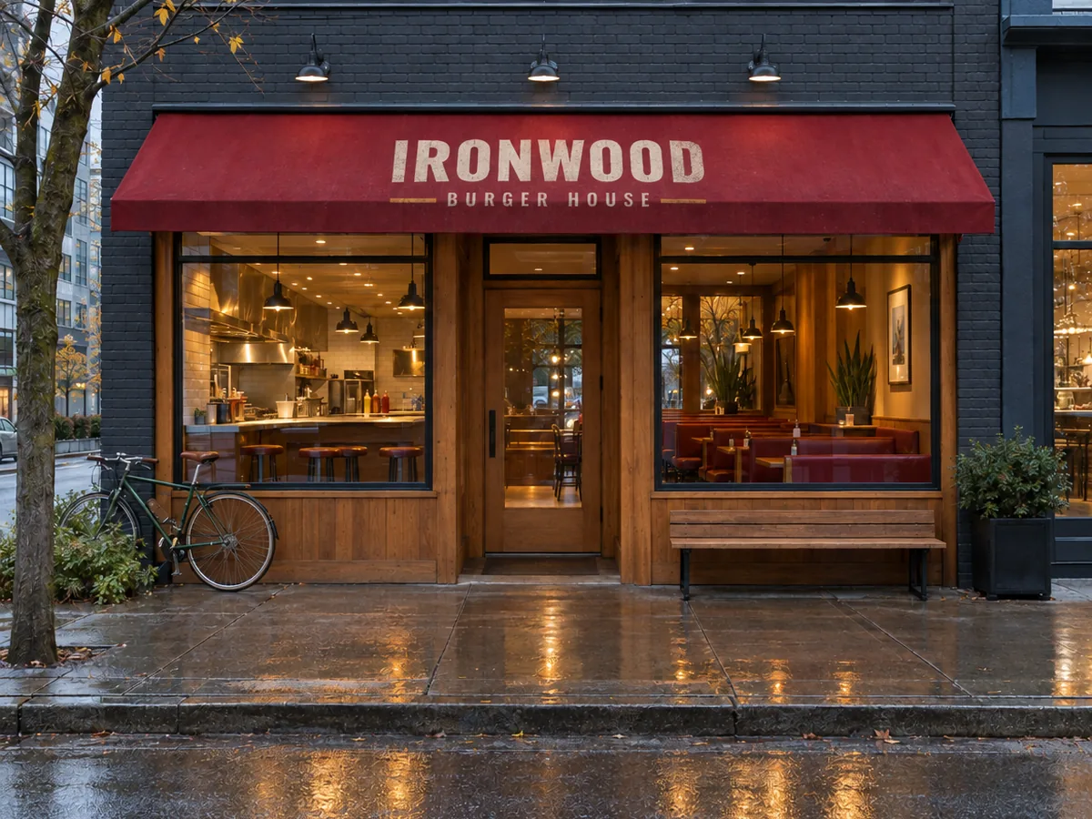 The Ironwood Burger House storefront