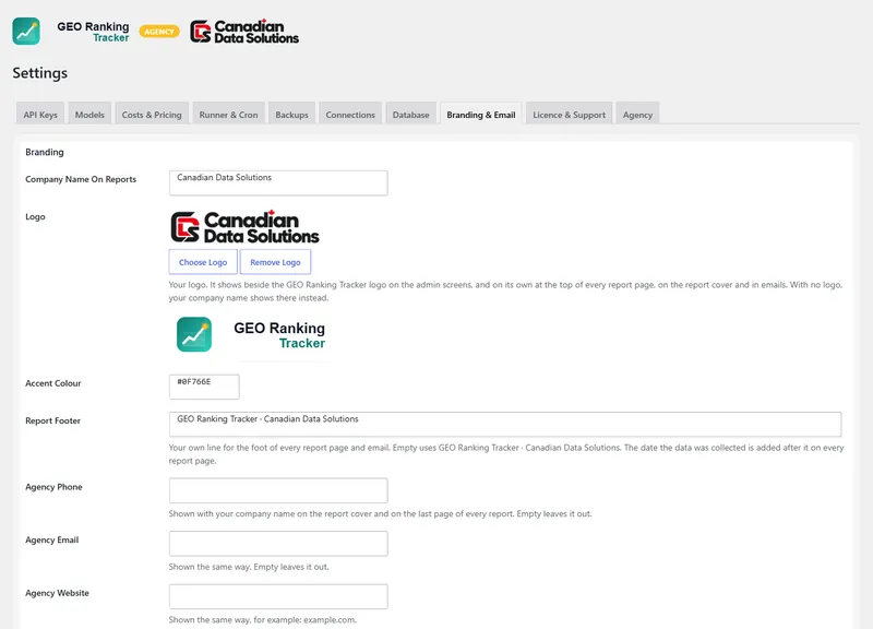 Branding & Email: your colour, logo and sender on alerts and reports.