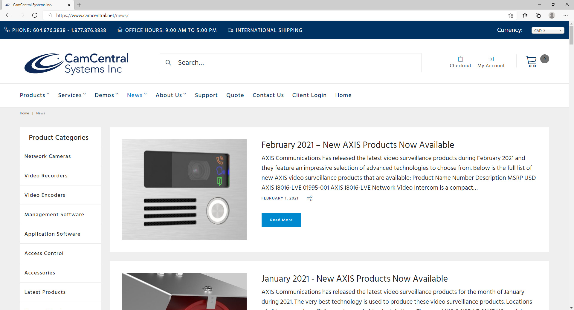 CamCentral Systems Inc